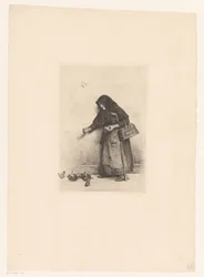 Woman Feeding Birds