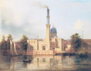 View on the New Steam Engine Near Sanssouci