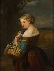 Portrait of a Peasant Girl with a Pigeon