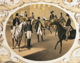 Austria, Vienna, Riding School by Carl Kunz and Johann Geiger, Color Lithograph