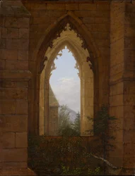 Gothic Window in the Ruins of Oybin Monastery