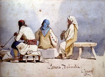 Montenegrin People at Kotor, Dalmatia
