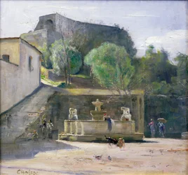 At the Fountain, Italy