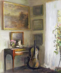 Interior with Cello and Spinet