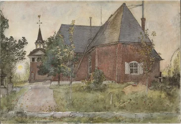 Old Sundborn Church. From A Home (26 Watercolours)