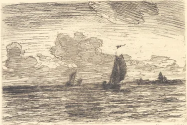 Marine with Ships Under Sail