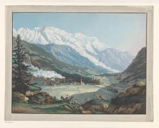 View of Chamonix at the Foot of Mont-Blanc