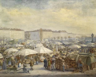 Bustling Activity at Naschmarkt (Vienna)
