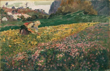 Girl in a Flower Meadow