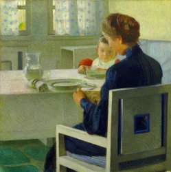 Mother and Child at the Table