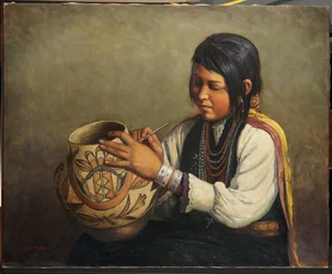 Isleta Pottery Maker, Pueblo of Isleta, New Mexico