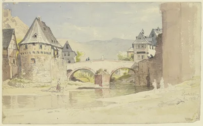 The Lost Stone Bridge of 1556 over the Wisper in Lorch in the Rheingau
