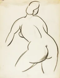 Female Nude, Back View