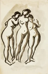 Group of Three Female Nudes