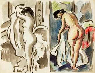 Two Standing Female Nudes