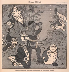 Last resort. A diver with seals; underwater scene