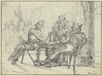 Russian Soldiers in a Tavern