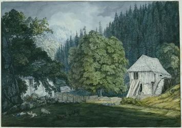 Sawmill in the Beuern Valley (Sheet 8 from the Sketchbook of the Surroundings of Baden)