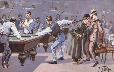 Comical Scene in a Billiards Hall