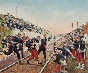 Storming of the Railway Embankment at Nuits by the Badeners