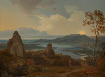 River Landscape with Church Ruin