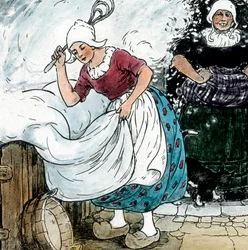 Mother Hulda, Brothers Grimm Fairy tales, circa 1910