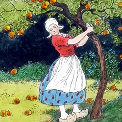 Mother Hulda, Brothers Grimm Fairy tales, circa 1910