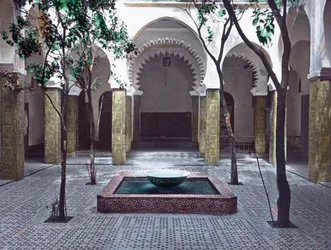 Courtyard of an Embassy, Tangier, Northern Morocco, circa 1910. Carl Simon Archive