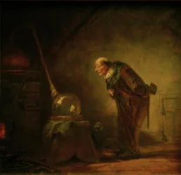 The Alchemist with Book in Left Hand
