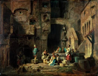 Washerwomen at the Fountain