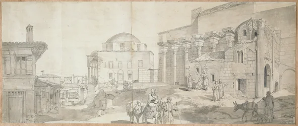 The Library of Hadrian and the Great Mosque in Athens