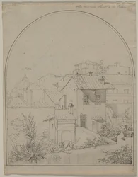 View from My Window in Rome (recto) Soldier in a Landscape (verso)
