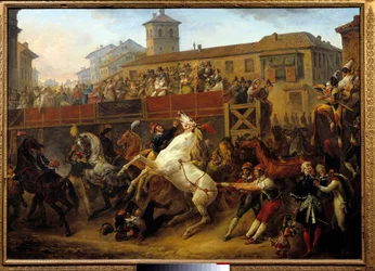 Free horse race during the carnival