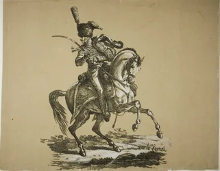 Royal Guard, Mounted Hussar and Horse, No. 6
