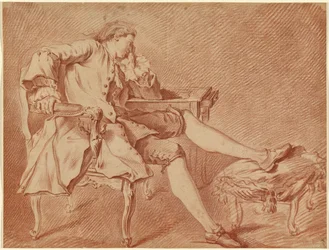 Gentleman Lounging in a Chair