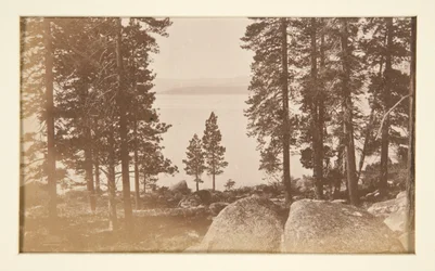 Four Railroad Scenes and Four Views of Lake Tahoe: Lake Tahoe from Warm Springs