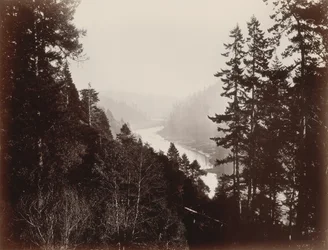 Big River from the Rancherie, Mendocino, California, 1863
