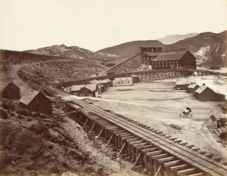 Eureka Quartz Mill and Flume, Nevada