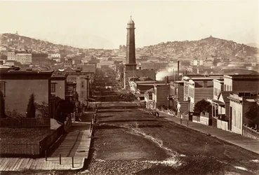 First Street, San Francisco, 1864, printed ca. 1876