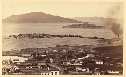 Alcatraz and Black Point from Russian Hill, San Francisco