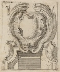 Architectural Motif with Three Shields