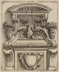 Architectural Motif with a Bird