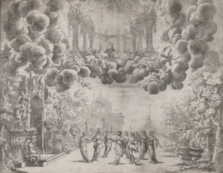 Stage Design with Allegorical Figures