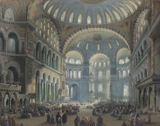 Interior of the Hagia Sophia in Constantinople