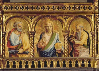 Christ with St. Peter and St. Paul (detail from the Sant