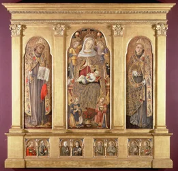 Virgin and Child with Saints Bonaventura and Louis of Toulouse, c.1489