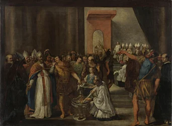 Emperor Constantine Burning Arian Books