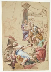 A Victorious General in Audience with a Ruling Couple