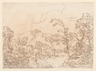 A Village at a Brook in Mountainous Country, 1770–86