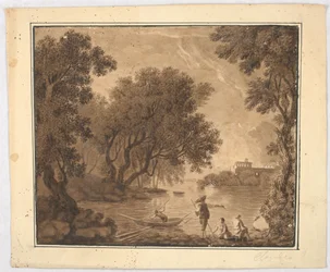 Fishermen in Landscape